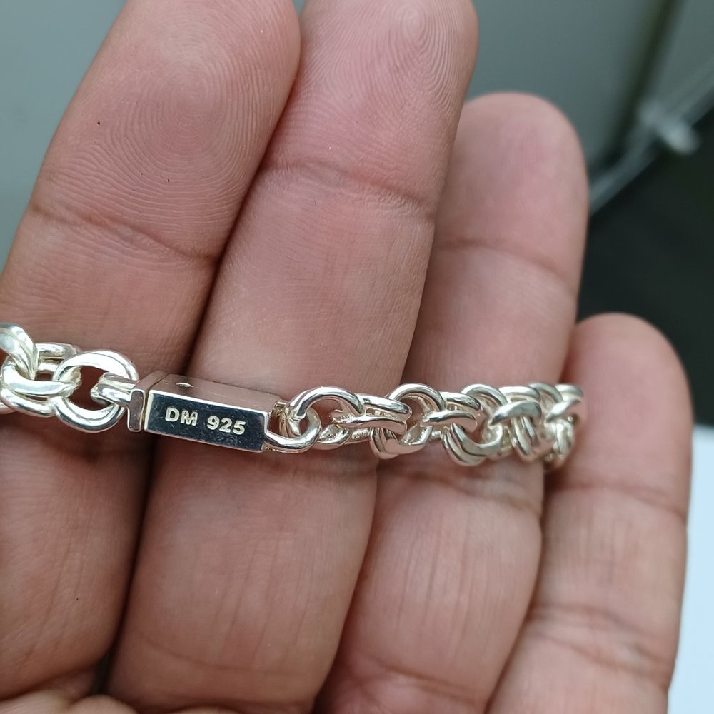 925 Sterling Silver Chino Solid Chain - image 8